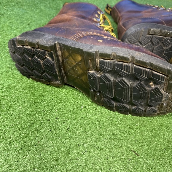 Dr. Martens 1460 Pascal Boots Men's 8, Brown Leather Combat Lace-Up AirWair - Picture 5 of 11